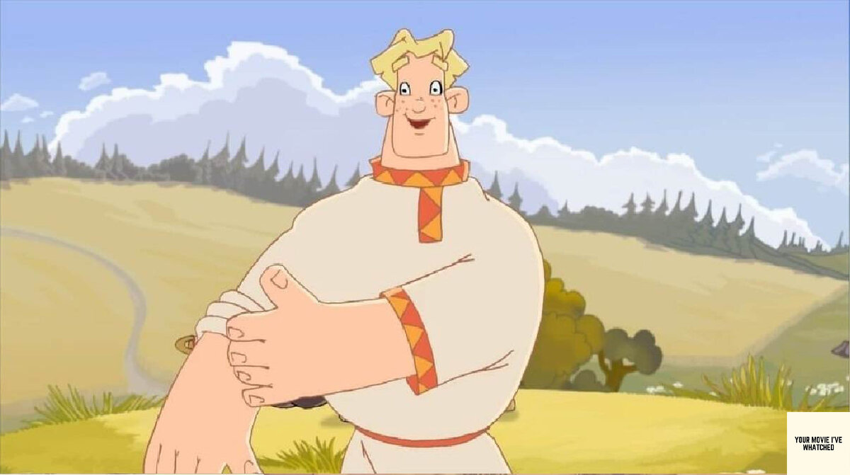 Кадр из"Алеша Попович и Тугарин Змей". Пальма тупости, конечно, у него