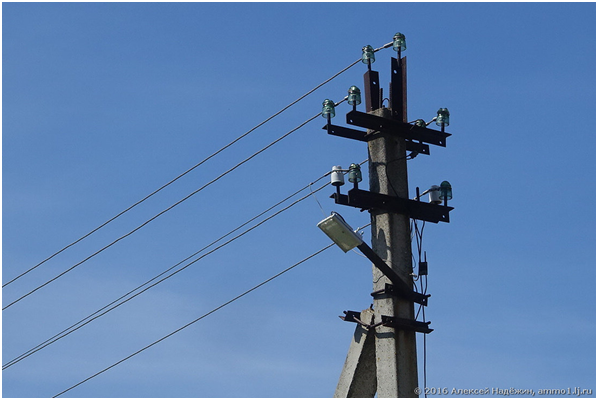 Линия 0,4кВ три фазы ноль плюс "фонарка"