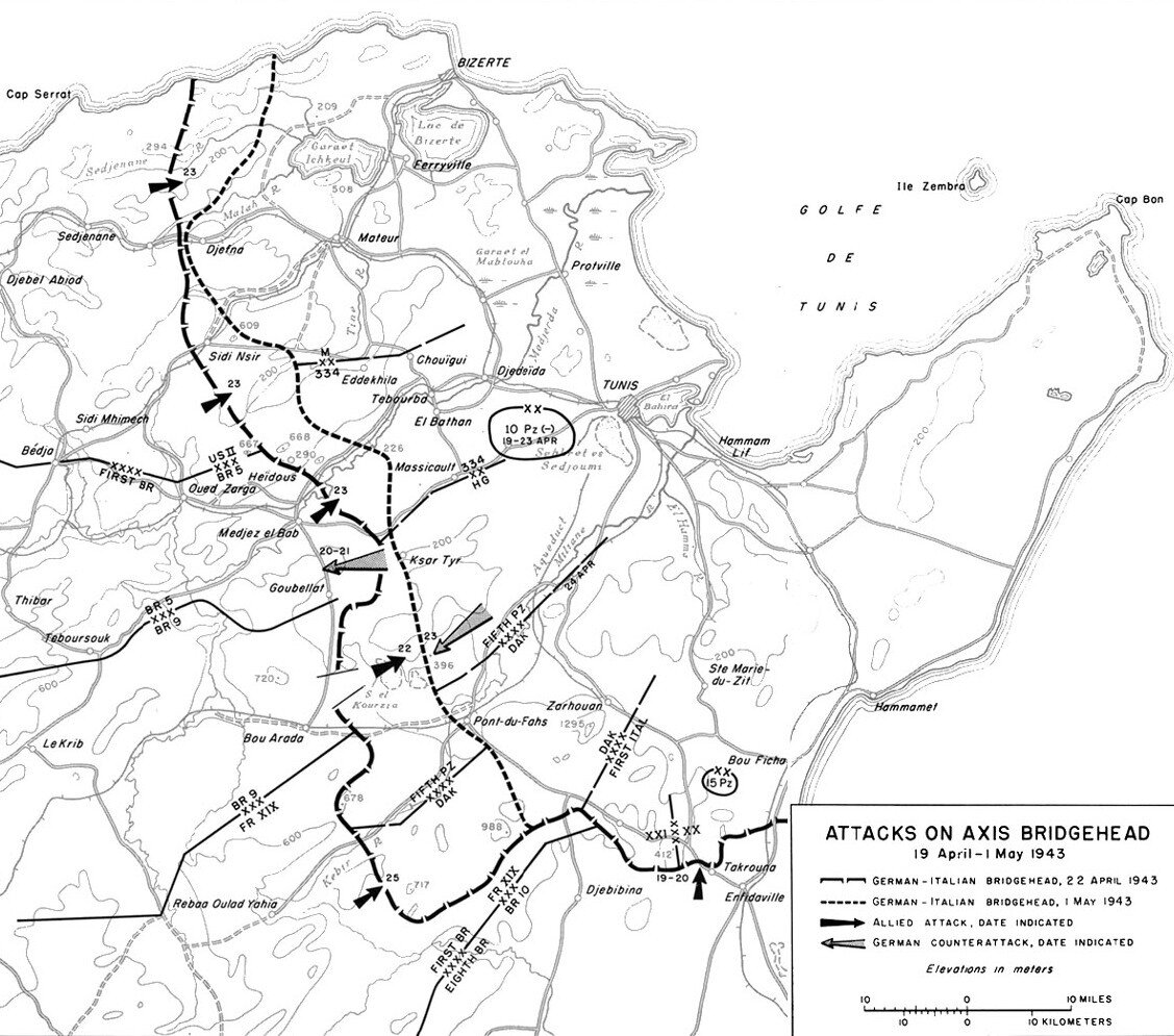 Боевые действия в Тунисе в 1943 году.