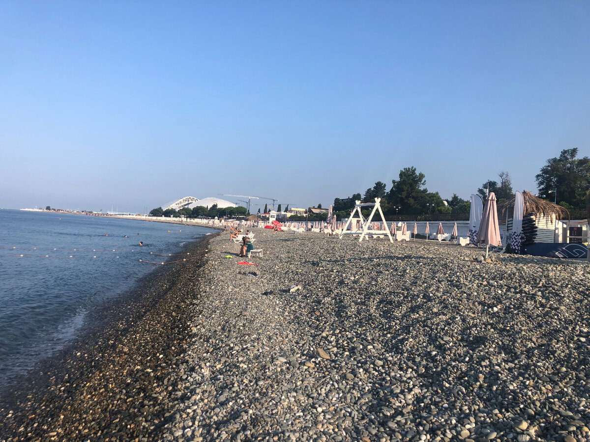 Пляж в 8 утра в августе. Фото автора