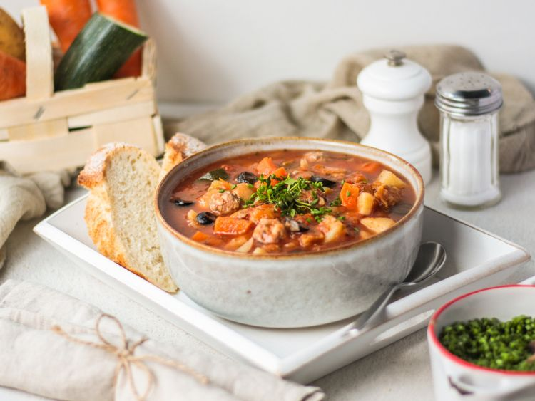 Запеченное итальянское тушеное мясо с курицей