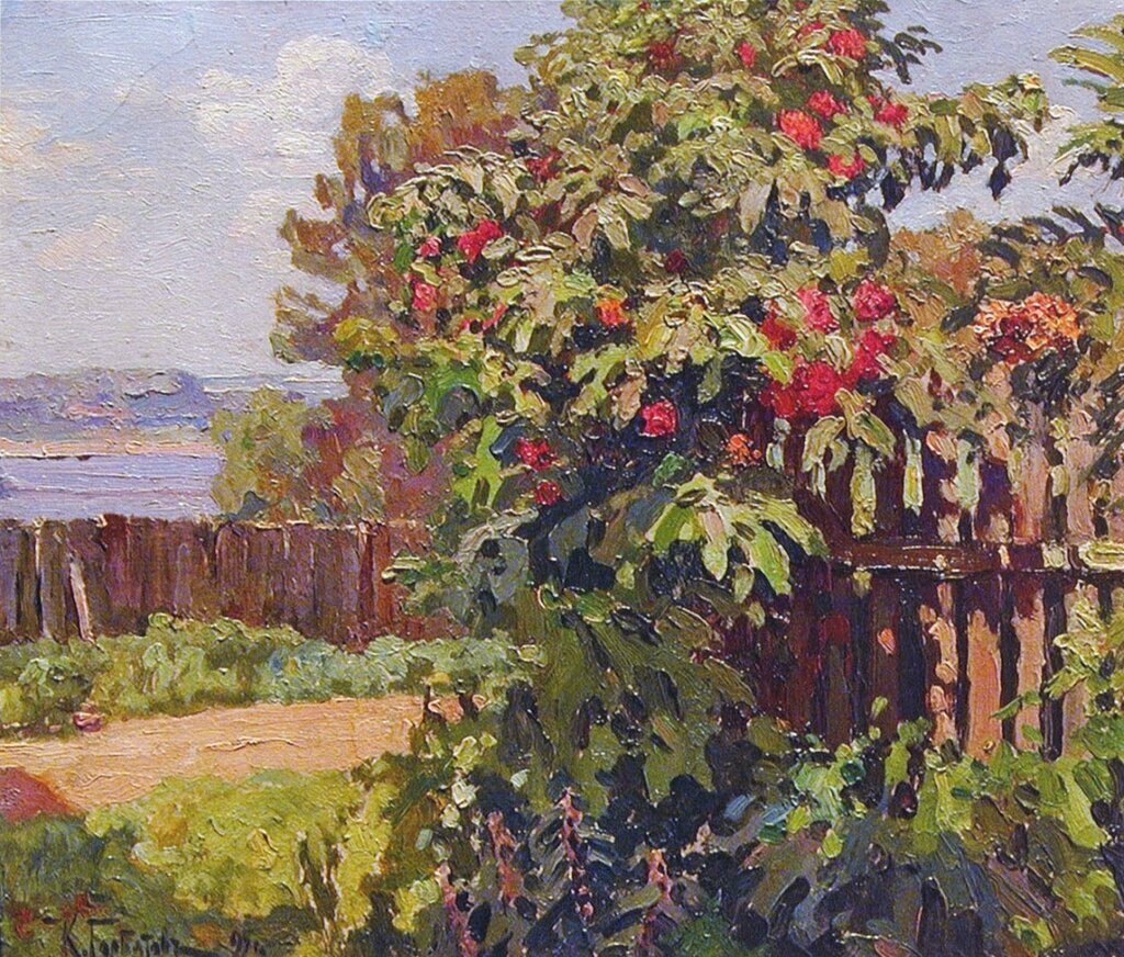 Горбатов. Пейзаж с изгородью. 1895.