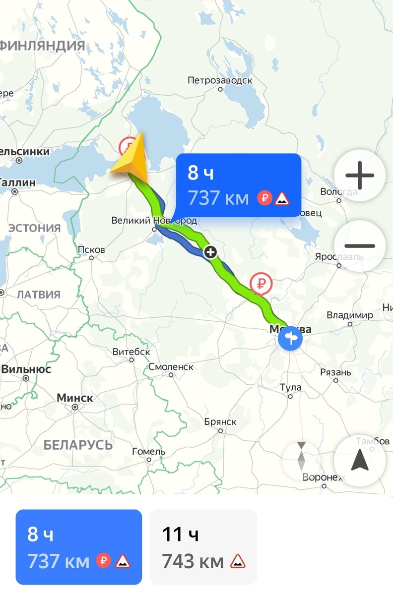 сколько по времени на машине от москвы до питера