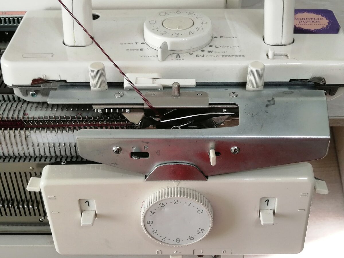 Настройка машины Silver Reed на вязание репса