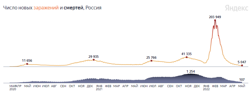 COVID тоже приостановил свою деятельность в России. Жаль, что не раньше. Источник - Яндекс.