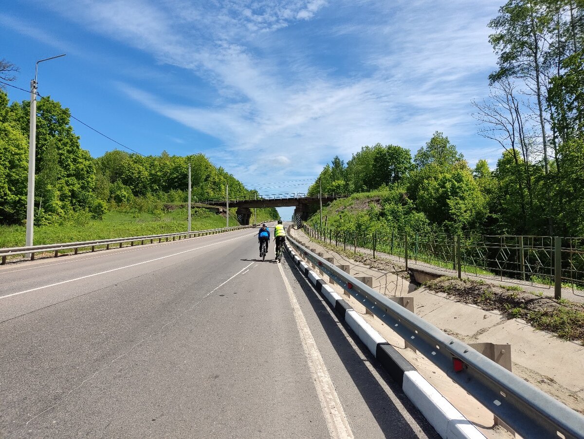Первый подъём на выезде из города Железногорска