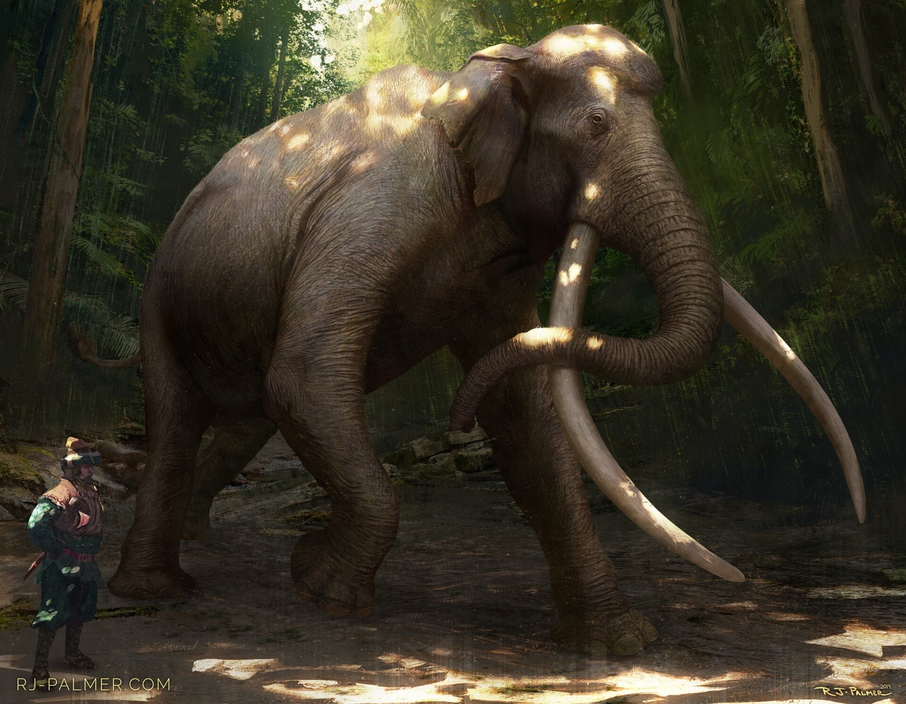 Азиатский прямобивневый слон: Титан, претендующий на звание крупнейшего наземного млекопитающего! Был в 2 раза больше современных слонов4