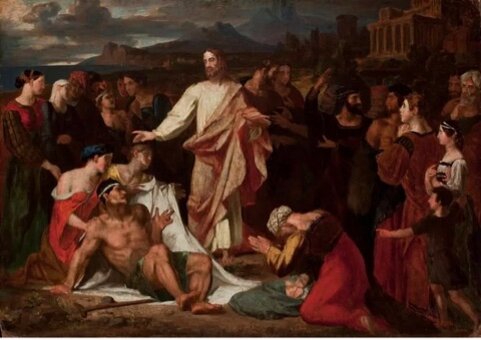 «Христос исцеляет больных». Художник Вашингтон Олстон (1779-1843) 
