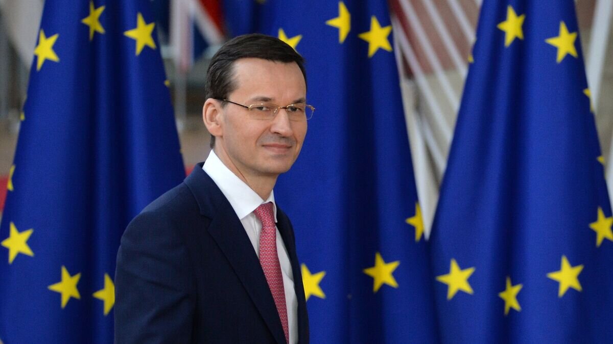    Премьер-министр Польши Матеуш Моравецкий на саммите ЕС в Брюсселе. 22 марта 2018© РИА Новости / Алексей Витвицкий