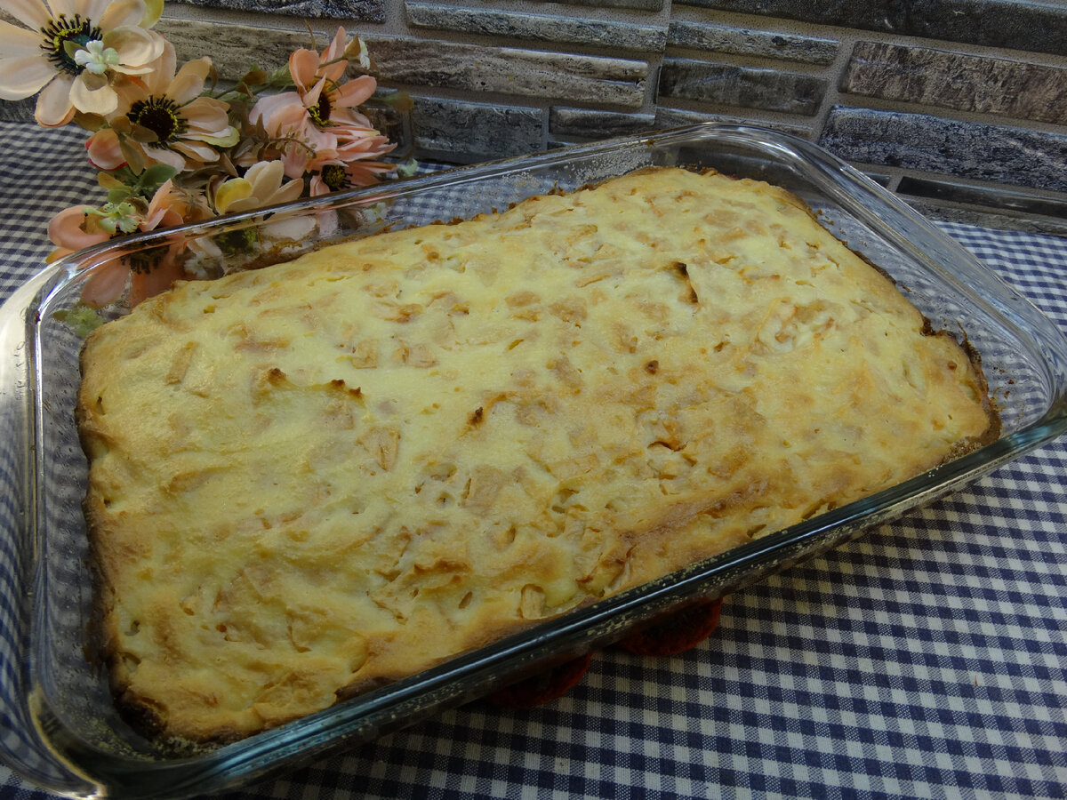 Творожная запеканка с манной крупой и яблоками | Готовим вкусно дома/  Кулинария/ Рецепты | Дзен