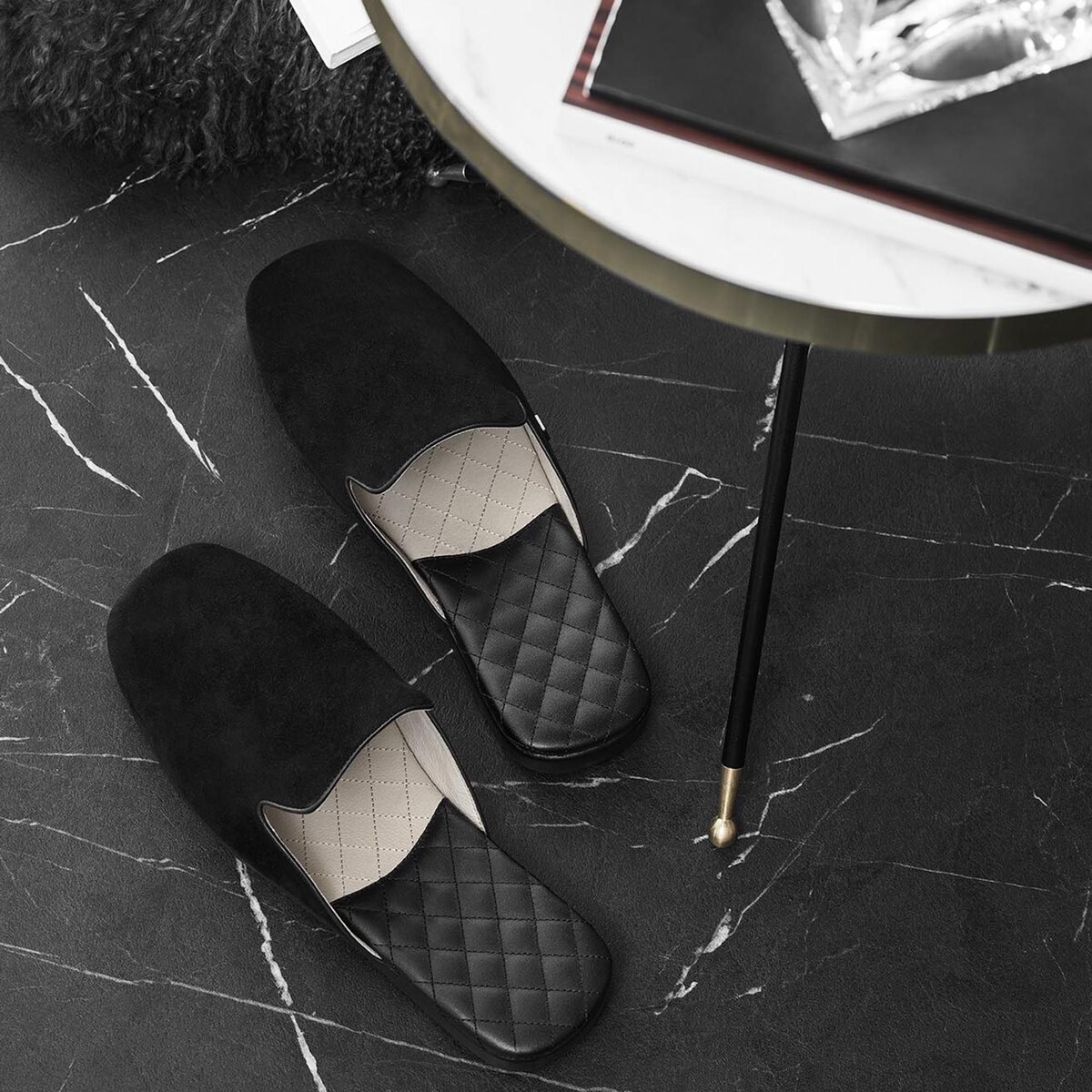 Мужские тапки «Реон» с подошвой из натуральной кожи