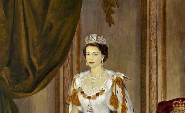 Герберт Джеймс Ганн. Портрет Елизаветы II в коронационных одеяниях. 1954-1955 гг