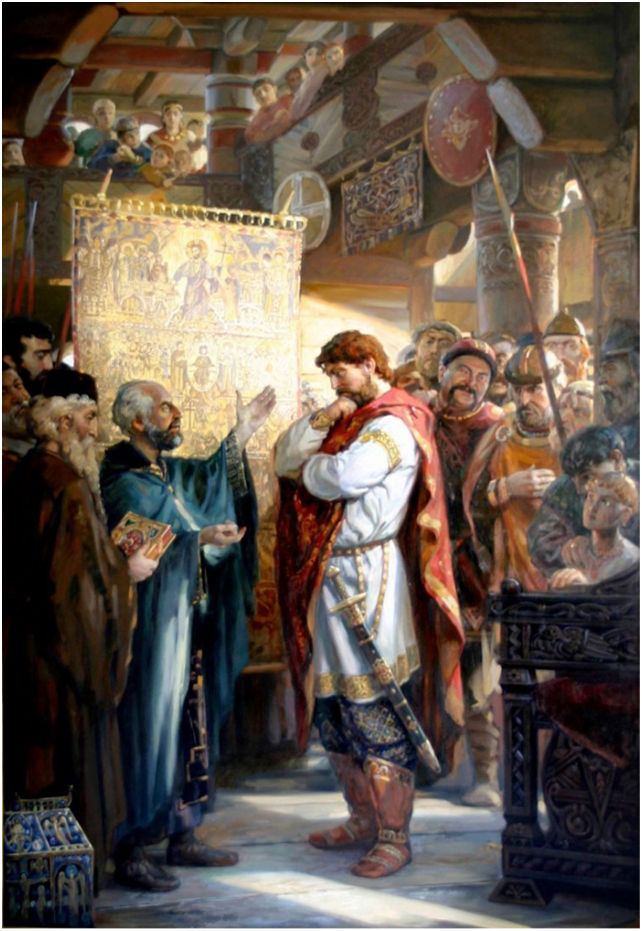 Выбор веры князем Владимиром (худ. А. Филатов)