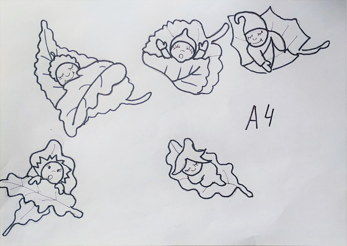 гномики на листьях ольга мишина