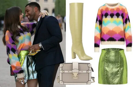    Свитер Essentiel Antwerp (20 000 руб.) / Юбка New Page Saint P (7000 руб.) / Сапоги Tendance (8680 руб.) / Сумка Ekonika (16 990 руб.)..Netflix.