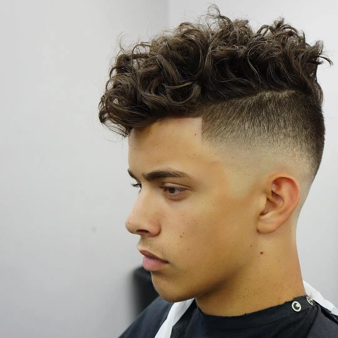 Curly undercut