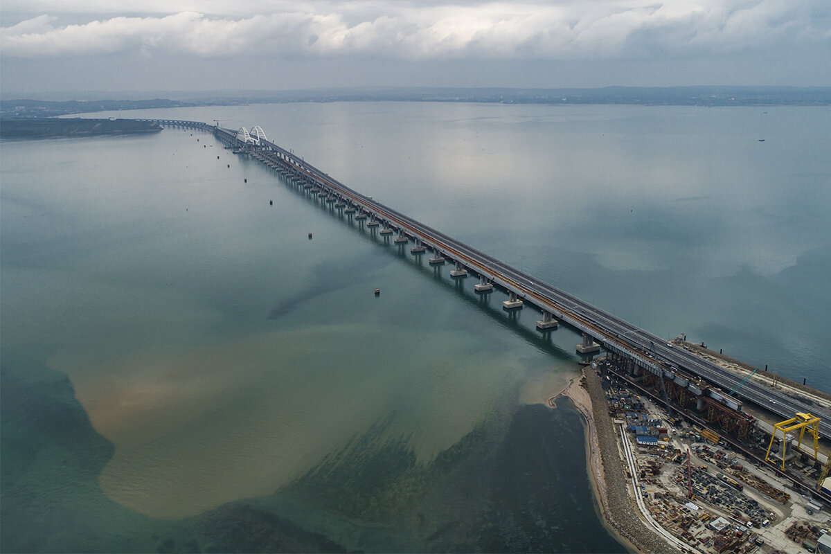 Фото крымского моста через керченский пролив фото