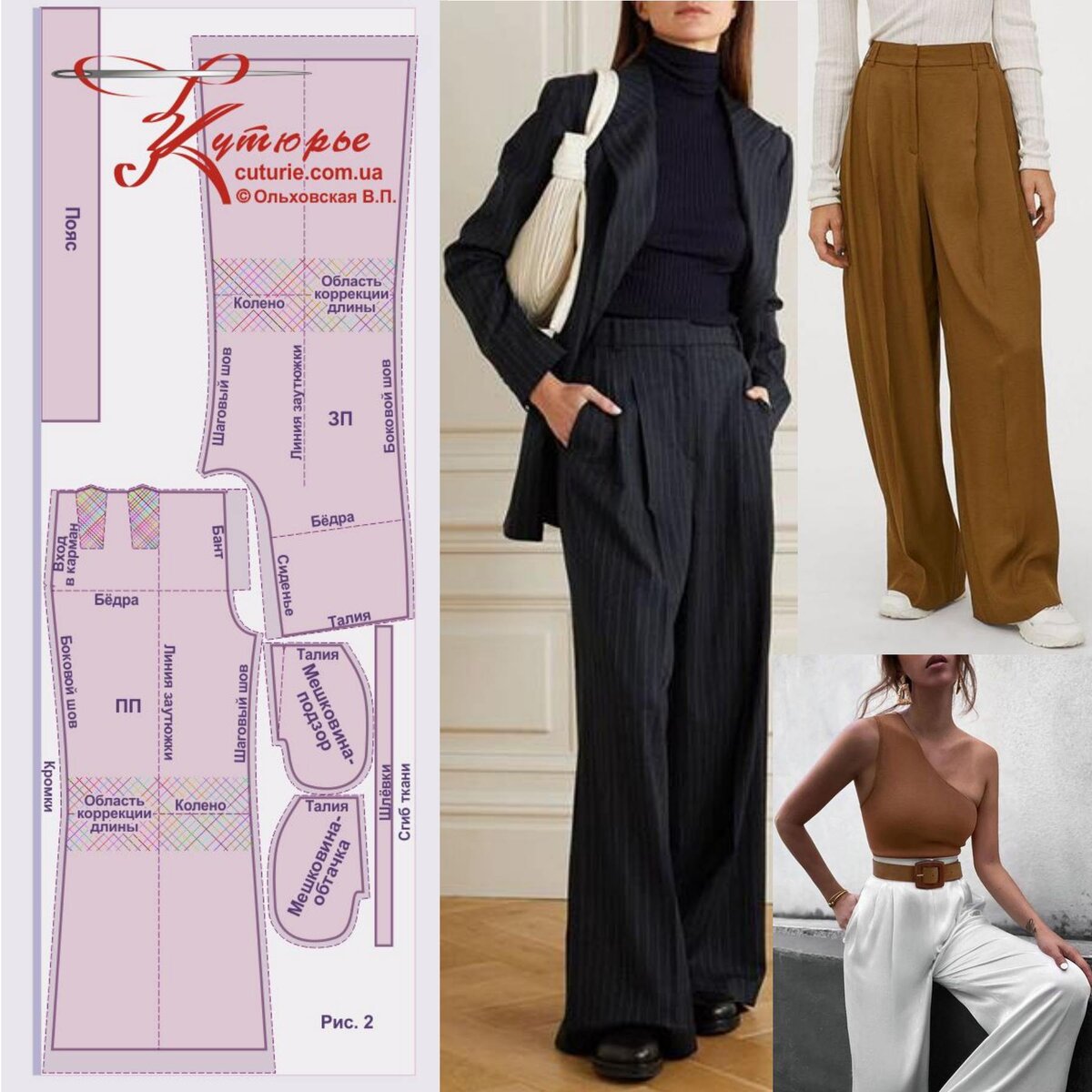Классические женские брюки,бриджи выкройка : : Шестьсот советов