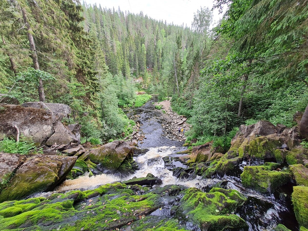 Водопад белые мосты Карелия