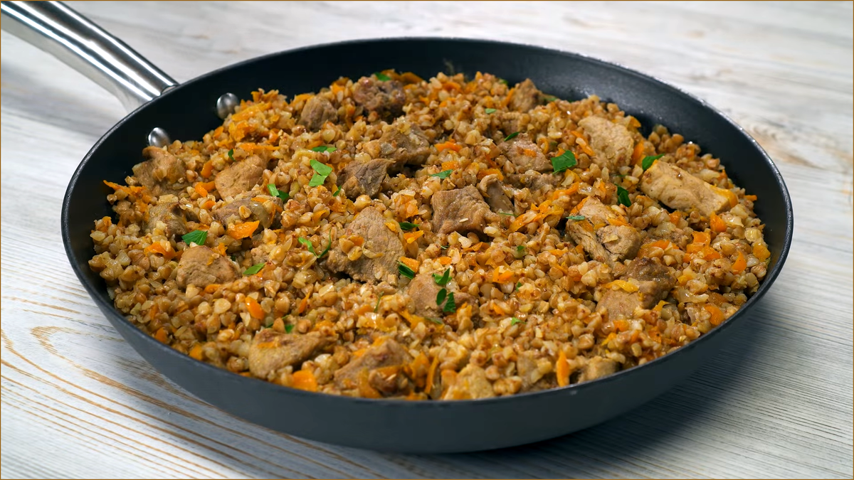 Как приготовить гречка с мясом
