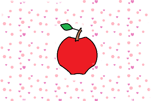 Яблоко с листочком