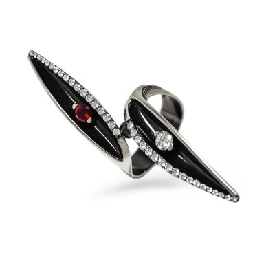 Кольцо из белого золота с бриллиантами. Артикул MN 029 б