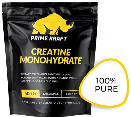 В чем содержится креатин. Prime Kraft Creatine Monohydrate, 500 g (500 гр.). Креатин Prime Kraft Creatine Monohydrate. Prime-Kraft Creatine Monohydrate 100% чистый.