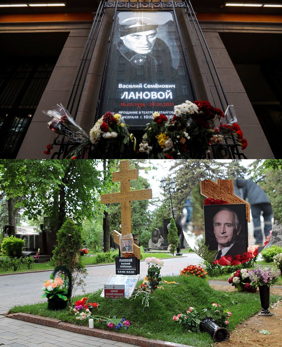 Ирина Купченко пришла на могилу Василия Ланового на Новодевичьем