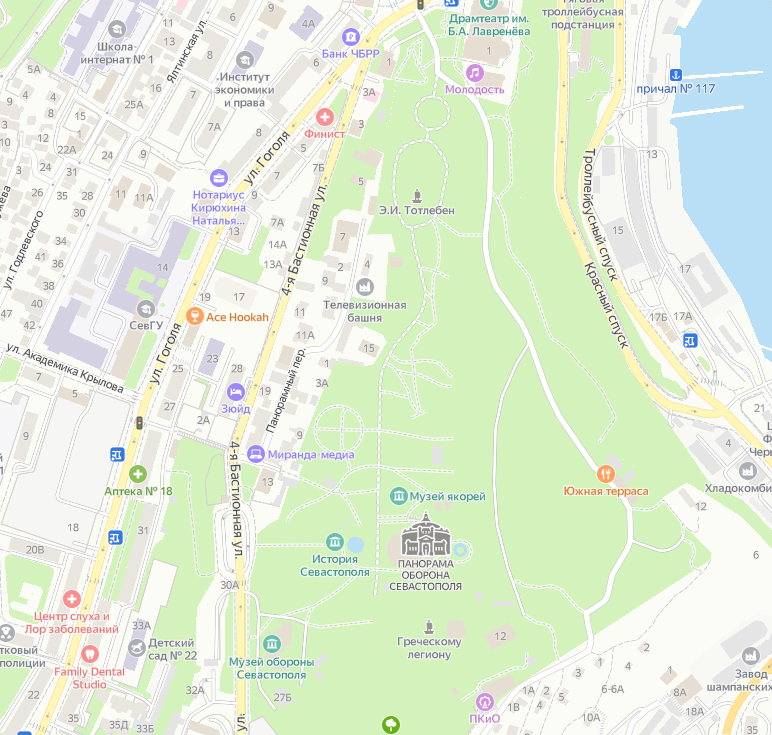 Исторический бульвар на карте