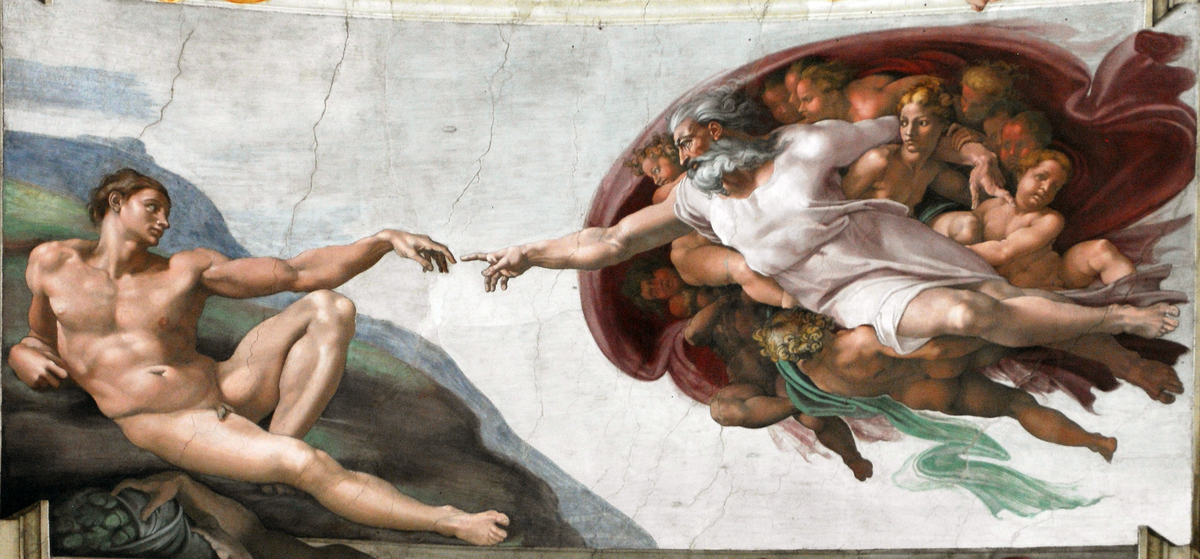 Сотворение Адама. Рисунок wikimedia.org