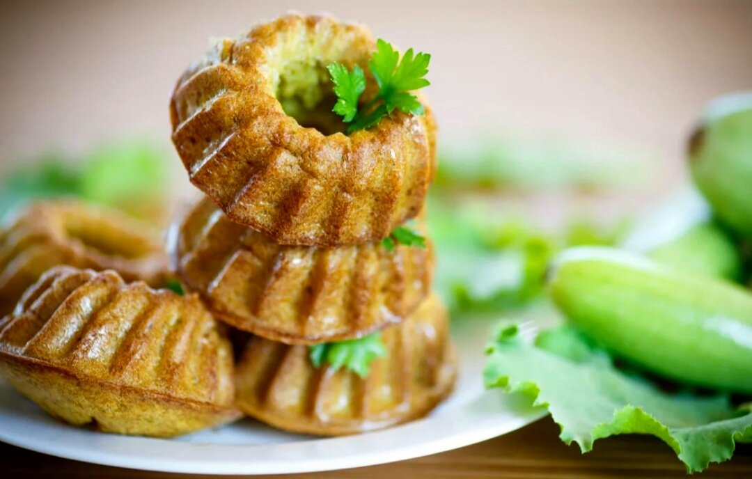 Вкусные кексы из кабачков.