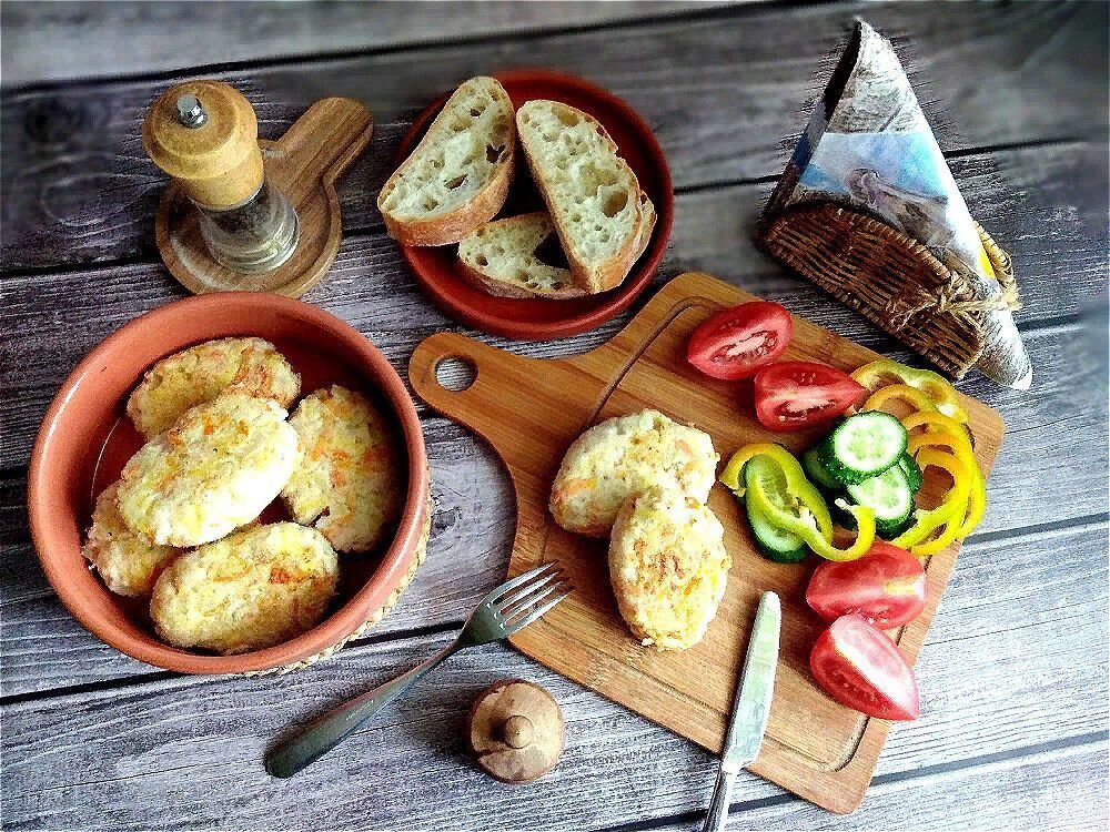    Курино-овощные котлеты