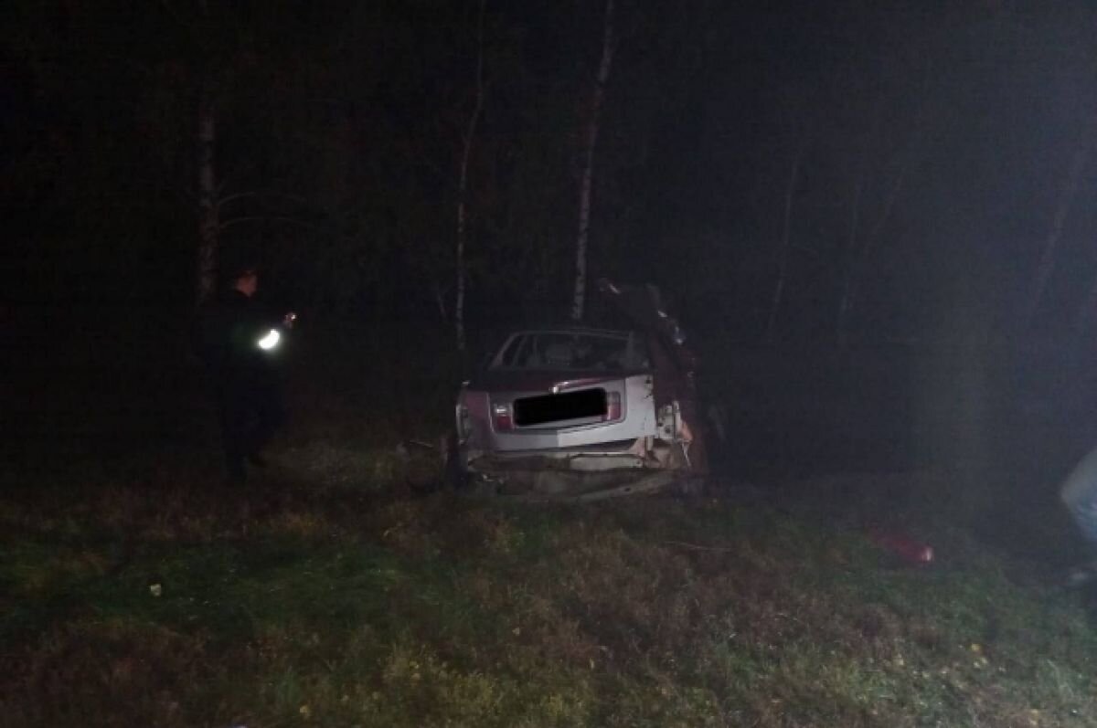    В Воронежской области водитель Cadillac съехал в кювет и снес три дерева