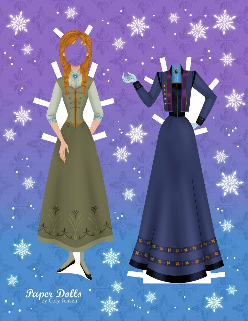 Paper Dolls Disney Анна Эльза