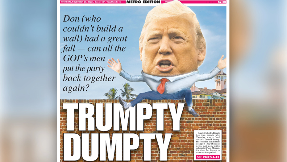    Газета The New York Post сравнила Дональда Трампа с Шалтаем-Болтаем. Автор фото: New York Post