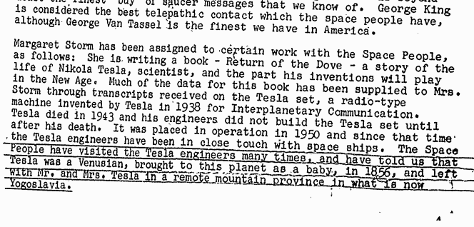 В рассекреченном документе ФБР утверждается, что Никола Тесла был с планеты Венера