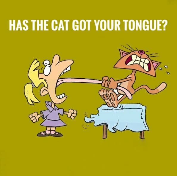 Так скажут англичане, а мы скажем "проглотить язык"