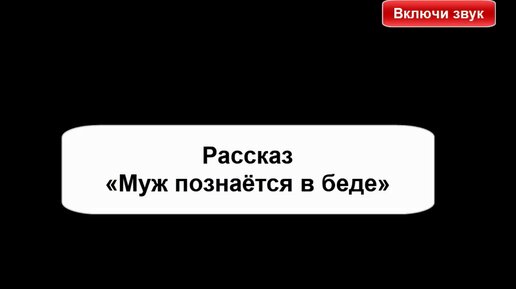 Рассказ «Муж познаётся в беде»