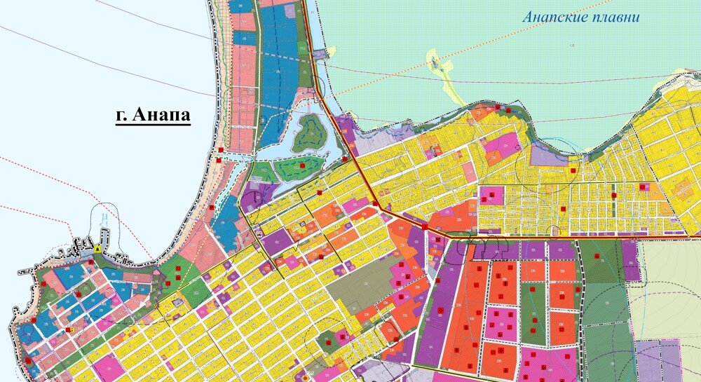 План застройки анапы до 2030 года на карте