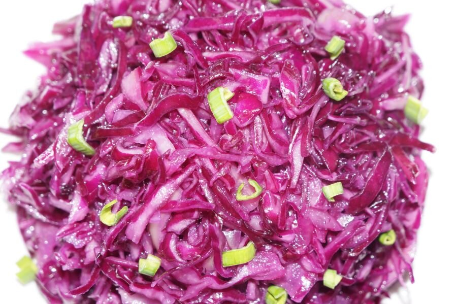 Как приготовить рецепт Салат из краснокочанной капусты