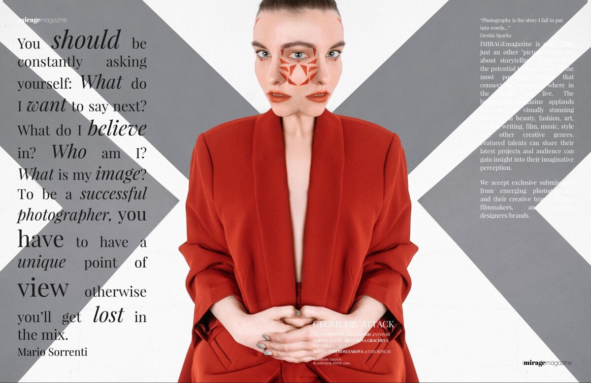 Если сделал странную картинку и не знаешь, куда её деть - пошли в журнал! / Фото: Olga Yonsh / IMIRAGEmagazine – July 2021 – Issue 1029