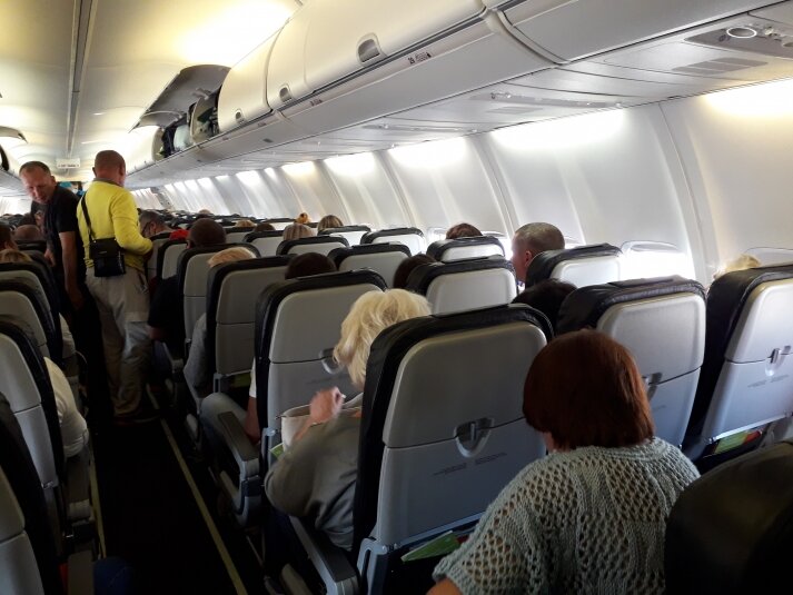 Салон самолета. Фото: Людмила Лата, ИА KrasnodarMedia