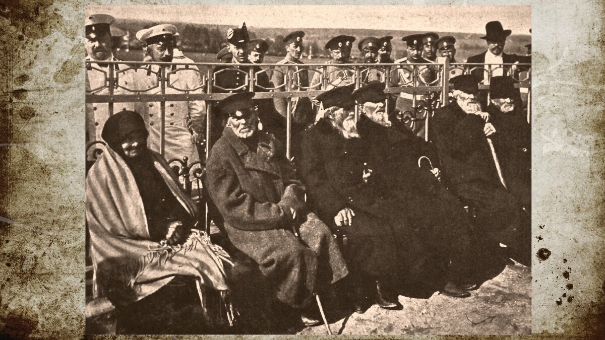 Встреча с ветеранами Бородинской битвы, фото 1912 года