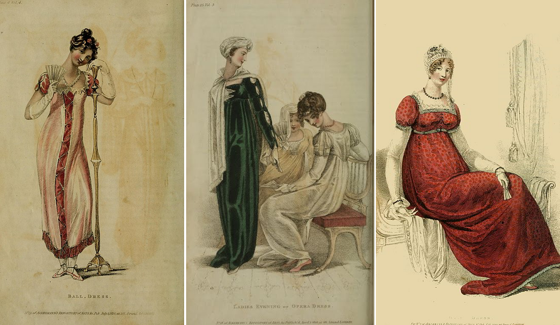 Модные гравюры из "Ackermann's Repository of Arts", 1809-10. (сс) Wikimedia Commons