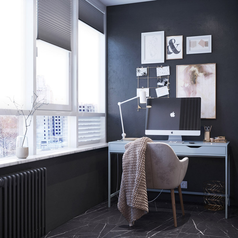 интерьер кабинета - дизайнер Александр Лоскутов