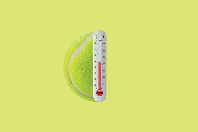 Теннисные мячи Уимблдона хранятся при температуре 68 градусов по Фаренгейту (20 градусов по Цельсию)  
