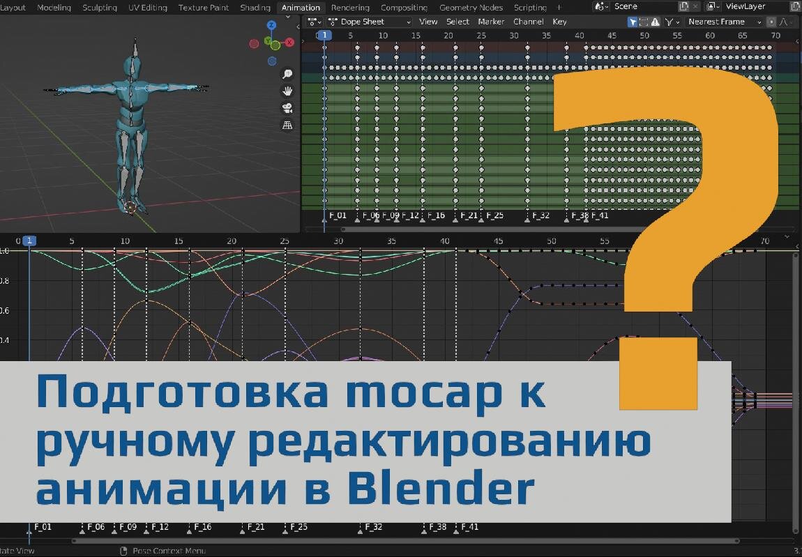 Подготовка motion capture к ручному редактированию анимации в Blender |  Cartoon Skill | Дзен