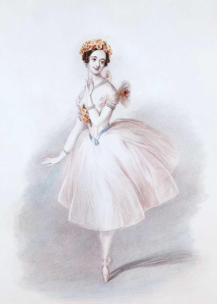 Мария Тальони в роли Сильфиды. 1832 г.