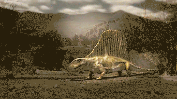 Горгонопс. Саблезубый звероящер. Вымершее животное. Факты о животных