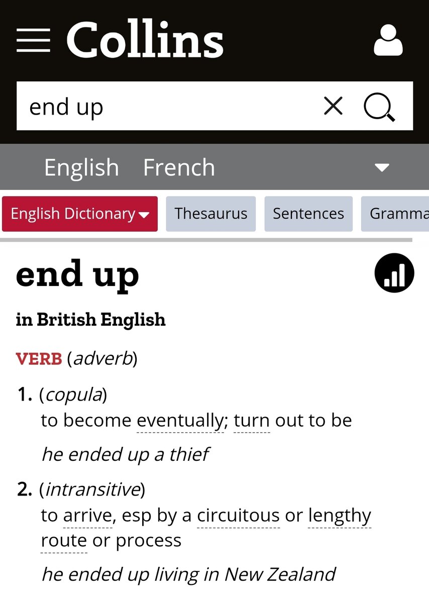 End up doing something